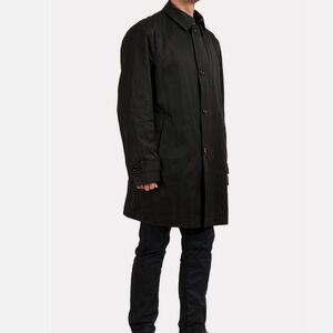 Hugo Boss Men's "Dain3" Black Button Down Trench Coat US 42R